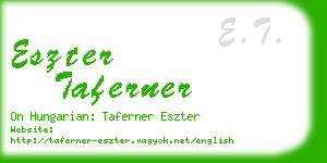 eszter taferner business card